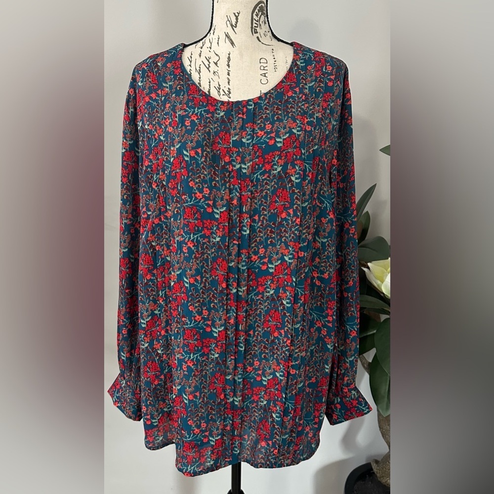 Ava & Viv Teal Blouse ♥️♥️ - Picture 3 of 13